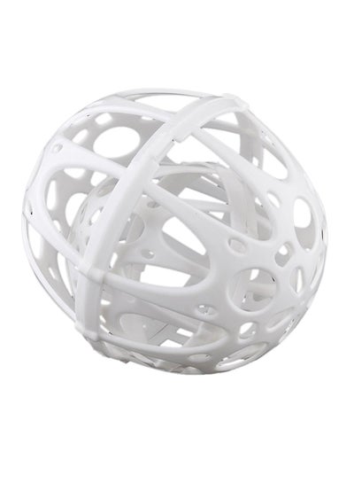 Buy 2-Piece Plastic Laundry Ball Set White in Saudi Arabia
