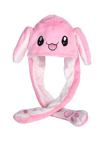 Buy Plush Cartoon Designed Hat Pink/White in Saudi Arabia