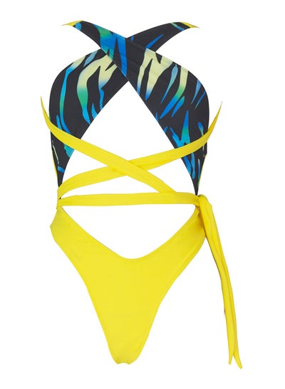 Buy Hollow Out Beach Swimwear Bikini Multicolor in Saudi Arabia