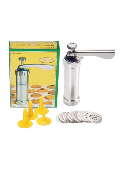 Buy Cookie Press Machine Silver 20centimeter in Saudi Arabia