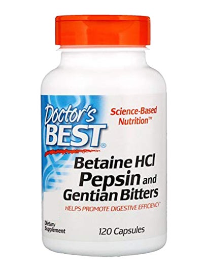 Buy Betaine HCI Pepsin And Gentian Bitters - 120 Capsule in UAE