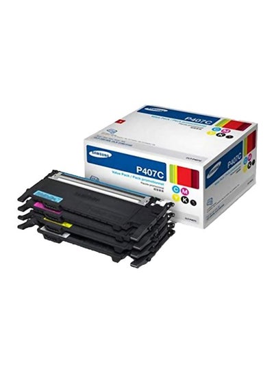 Buy Pack Of 4 Toner Cartridge For Samsung CLT-P407C Black/Cyan/Magenta in UAE