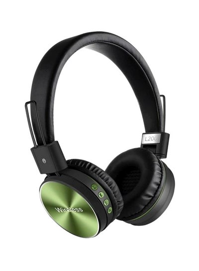 Buy Bluetooth Over-Ear Headphones With Mic Black/Green in Egypt