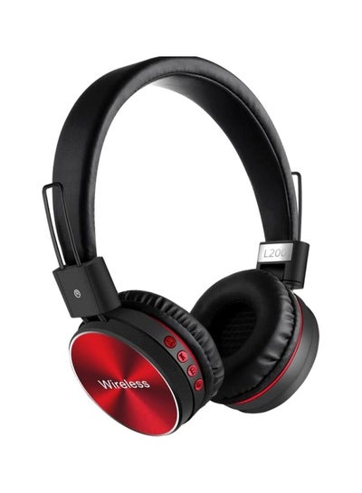 Buy Bluetooth Over-Ear Headphones With Mic Black/Red in Egypt