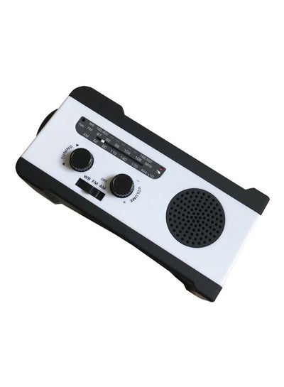 Buy Solar Charging Power Bank FM Radio 2V665 White in Saudi Arabia