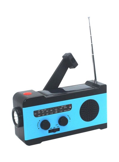 Buy Solar Charging Power Bank FM Radio 3V665 Blue in Saudi Arabia