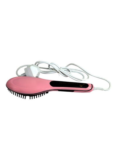 Buy Hair Straightening Brush Pink in Saudi Arabia