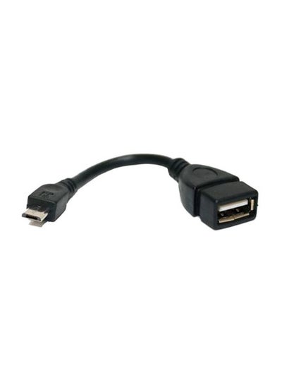 اشتري موصل محول Micro USB 5 Pin إلى USB A أنثى أسود في مصر