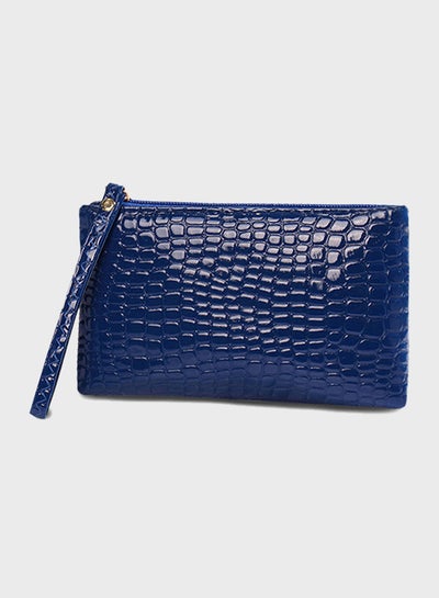 Buy Crocodile Skin Coin Purse Blue in Saudi Arabia