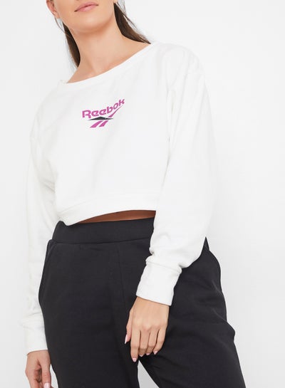 Buy Classic V P Sweatshirt White/Pink/Black in UAE