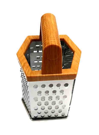 Buy 6 Way Grater Stainless Steel Silver/Brown 21cm in UAE