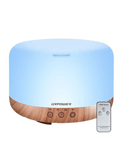 Buy Remote Control Essential Oil Diffuser Brown/Blue in Saudi Arabia