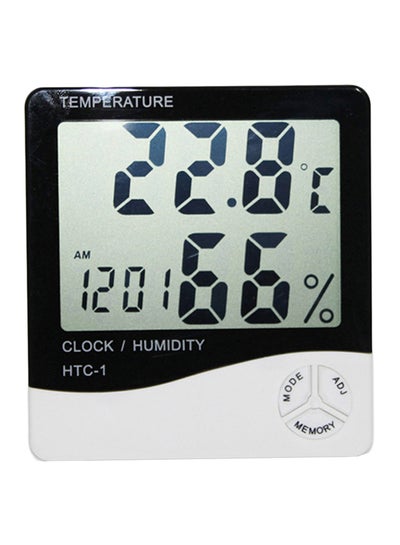 Buy Digital Hygrometer And Thermometer With LCD Display Balck/White 17.3 x 3.5 x 12.8centimeter in UAE