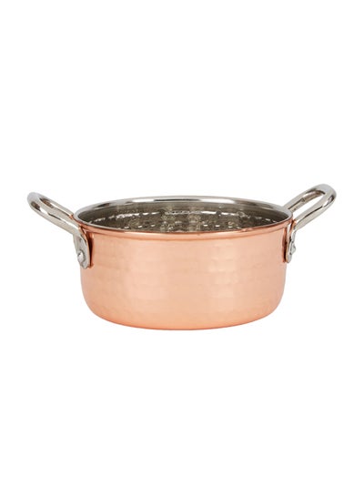 Buy Copper Shine Sauce Pan With Handle rose gold/silver 350ml in Saudi Arabia