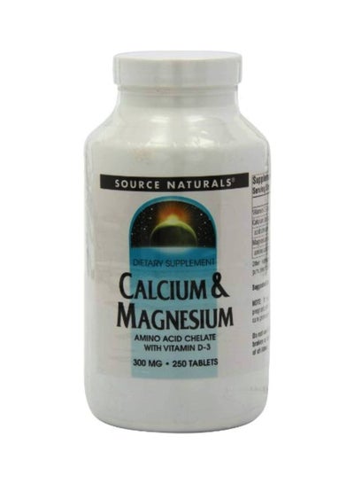 Buy Calcium And Magnesium 300mg - 250 Tablets in UAE