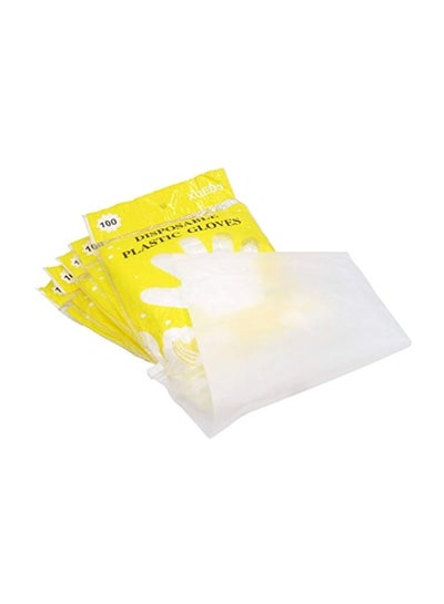 Buy 500-Piece Sterile Disposable Safety Gloves Clear 24centimeter in UAE