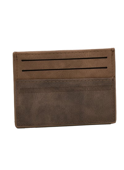 Buy Spacious Leather Wallet Brown in Saudi Arabia