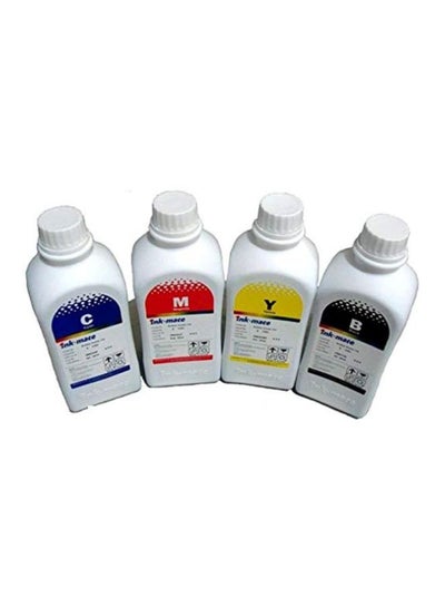 Buy 4-Piece Printer Refill Ink Set 1000ml Multicolour in Saudi Arabia