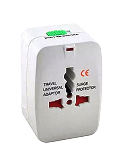 Buy Universal Travel Power Socket Adapter White in Saudi Arabia