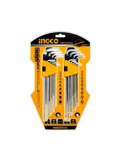 Buy 18-Piece Hex Key And Torx Key Set Silver in Egypt