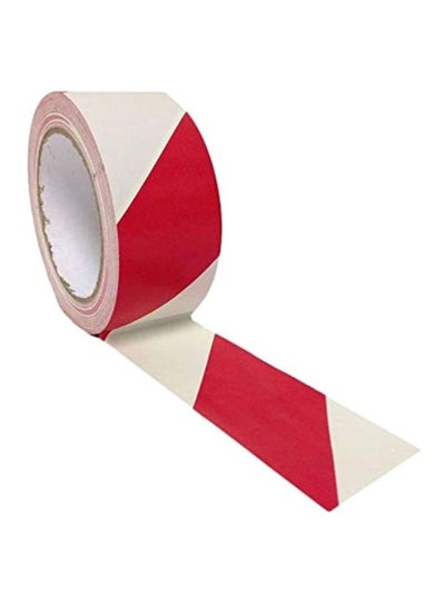 Buy Warning Tape Roll Red/White 100yard in UAE