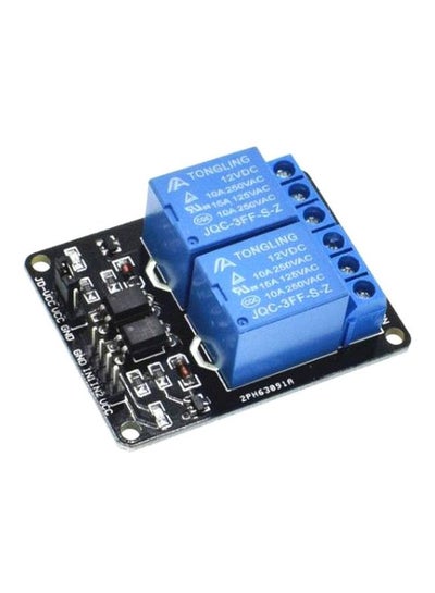 Buy 2-Channel Relay Module Black/Blue in UAE