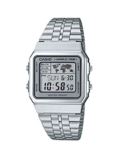 اشتري Youth Water Resistant Digital Watch A500WA-7DF - 34 mm - Silver للرجال في السعودية