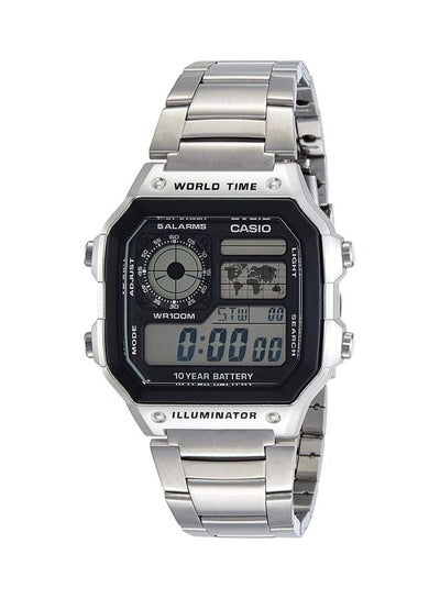 اشتري Men's Youth Digital Watch AE-1200WHD-1AVDF - 45 mm - Silver في الامارات