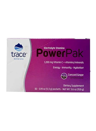 Buy Pack Of 30 Electrolyte Stamina Power Pak Supplement 1200mg - Concorde Grape in UAE