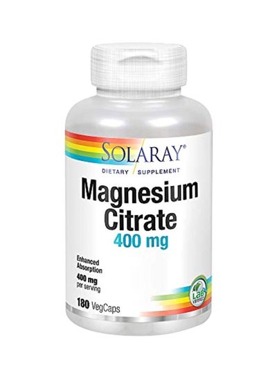 اشتري Magnesium Citrate Dietary Supplement 400mg - 180 Veg Capsules في الامارات