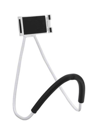 Buy Lazy Neck Phone Holder Mount White/Black in Saudi Arabia