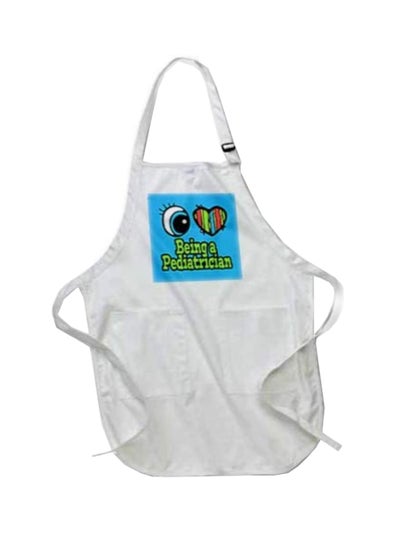 Buy Being A Pediatrician Printed Apron With Pockets Multicolour in Egypt