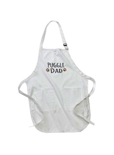 Buy Puggle Dog Printed Apron With Pockets White in Egypt