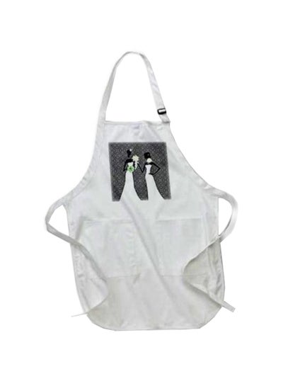 Buy Two Brides In Wedding Gowns Printed Apron With Pockets White 22 x 30inch in Egypt