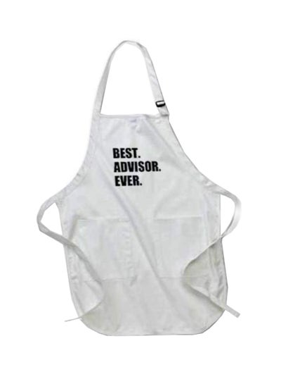 Buy Best Advisor Ever Printed Apron With Pockets White 22 x 30inch in Egypt