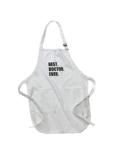 Buy Best Doctor Ever  Printed Apron With Pockets White 22 x 30inch in Egypt