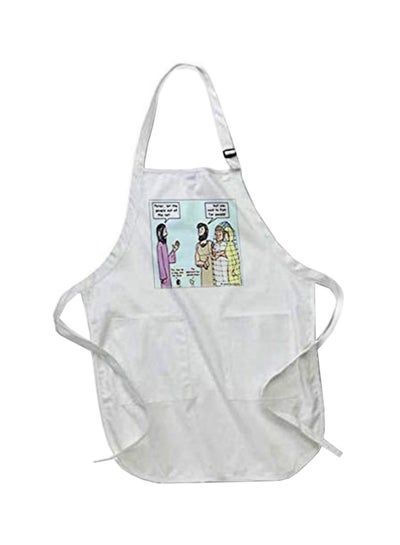 Buy Peter Fishers Printed Apron With Pockets White 22 x 30inch in Egypt