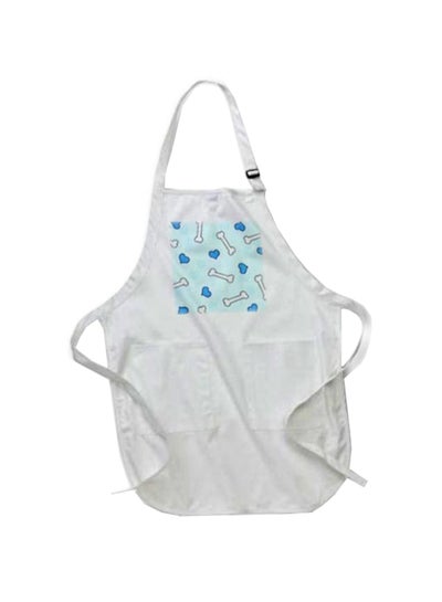 Buy Dog Bone Printed Apron With Pockets White 22 x 30inch in Egypt