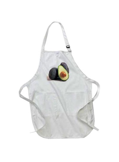 Buy Avocado Printed Apron With Pockets White 22 x 30inch in Egypt