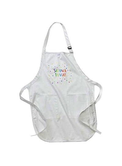 Buy Shana Tova-Rosh Hashanah Greeting For A Happy New Year Printed Apron With Pockets White 22 x 24inch in Egypt