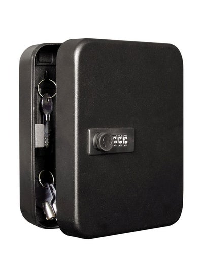 Buy 20 Keys Compact Key Cabinet With 3-Digit Combination Lock Black 160x75x200mm in UAE