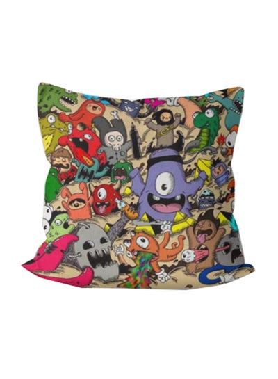 Buy Cushion Printed Cover polyester Multicolour 40x40cm in Egypt