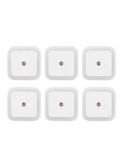 Buy 6-Piece Auto Sensor Mini Led Night Light White 10centimeter in Saudi Arabia