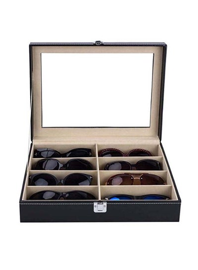 Buy Glasses Storage Box Black 33x24x8centimeter in UAE