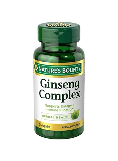 اشتري Nature's Bounty Ginseng Complex Dietary Supplement 75 Capsules في السعودية