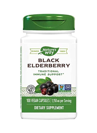 Buy Elderberry Immune Support Dietary Supplement - 100 Capsules in UAE