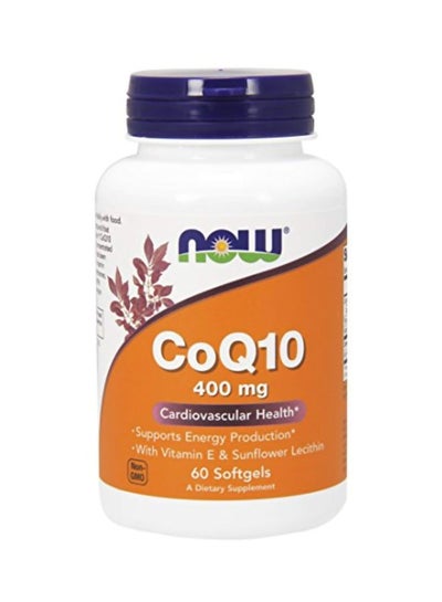 Buy CoQ10 Cardiovascular Health Dietary Supplement 400 mg - 60 Softgels in UAE