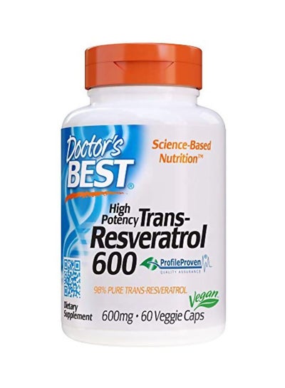 Buy Trans-Resveratrol 600 Dietary Supplement 600mg - 60 Tablets in UAE