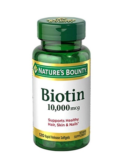 اشتري Biotin Dietary Supplement - 120 Softgels 10,000 Mcg في الامارات