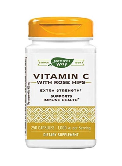 Buy Vitamin C With Rosehips Dietary Supplement - 250 Capsules in UAE